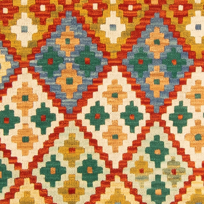 Loper Kelim tapijt - Splash - 297 x 80 cm - veelkleurig