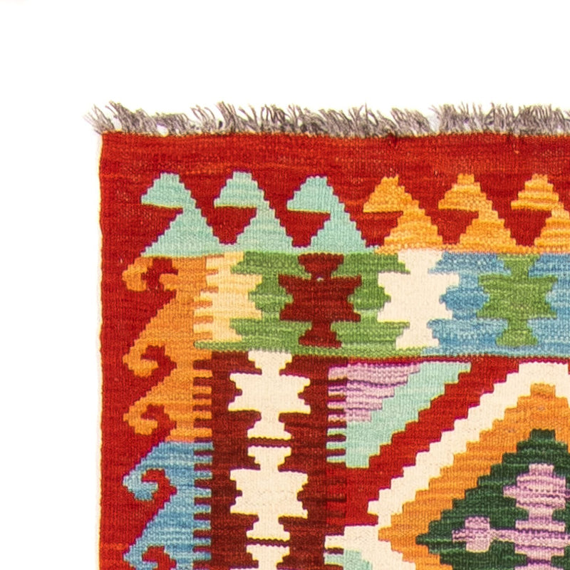 Loper Kelim tapijt - Splash - 292 x 80 cm - veelkleurig