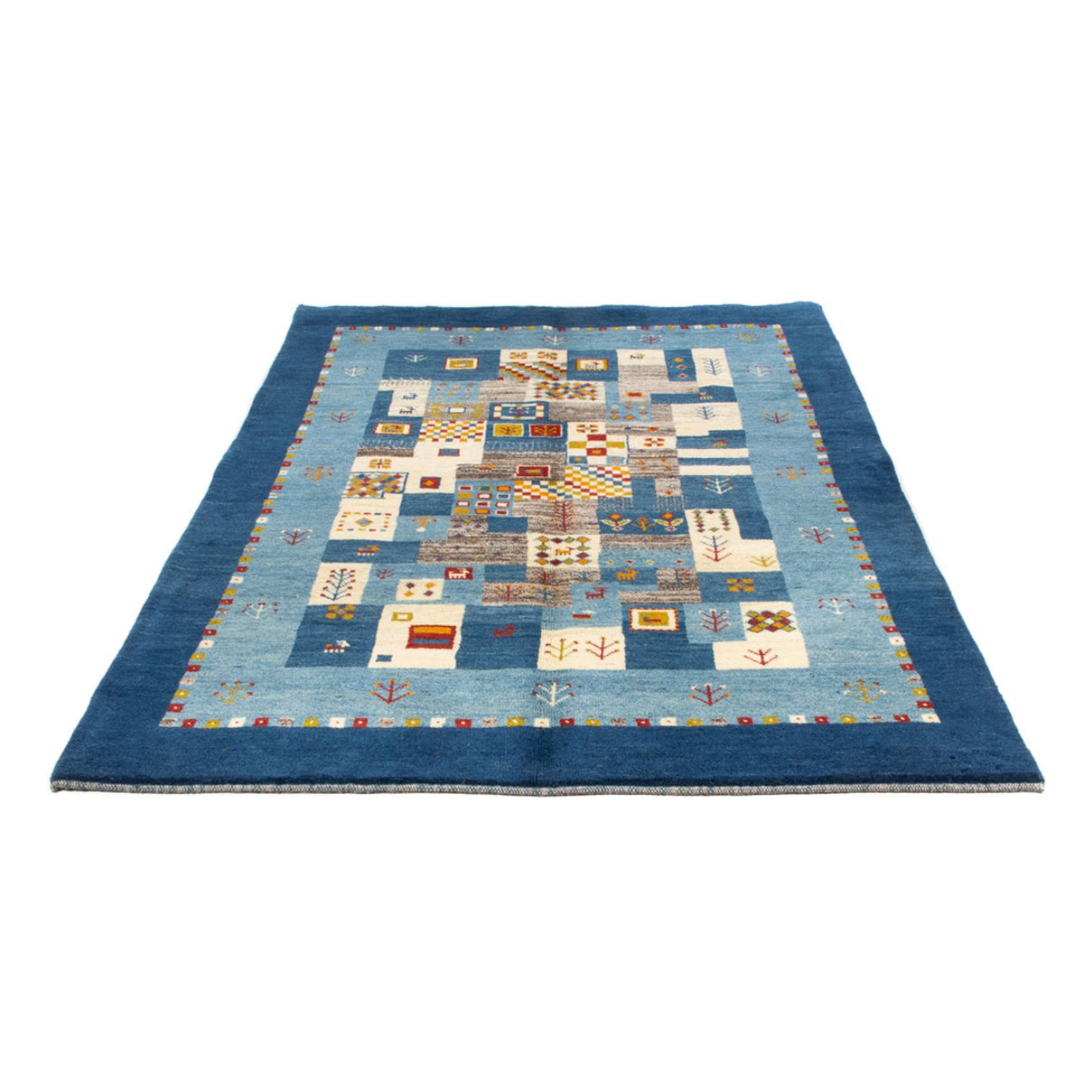 Gabbeh tapijt - Perzisch - 204 x 151 cm - blauw