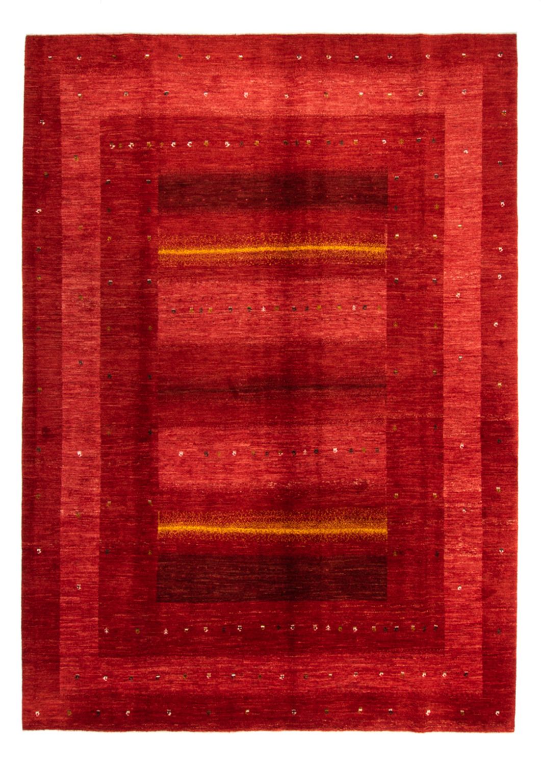 Gabbeh Tapijt - Loribaft Perzisch - 347 x 257 cm - rood