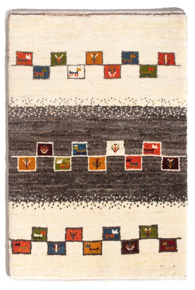 Perzische Gabbeh Tapijt 63x92cm - Perserteppich Wollteppich