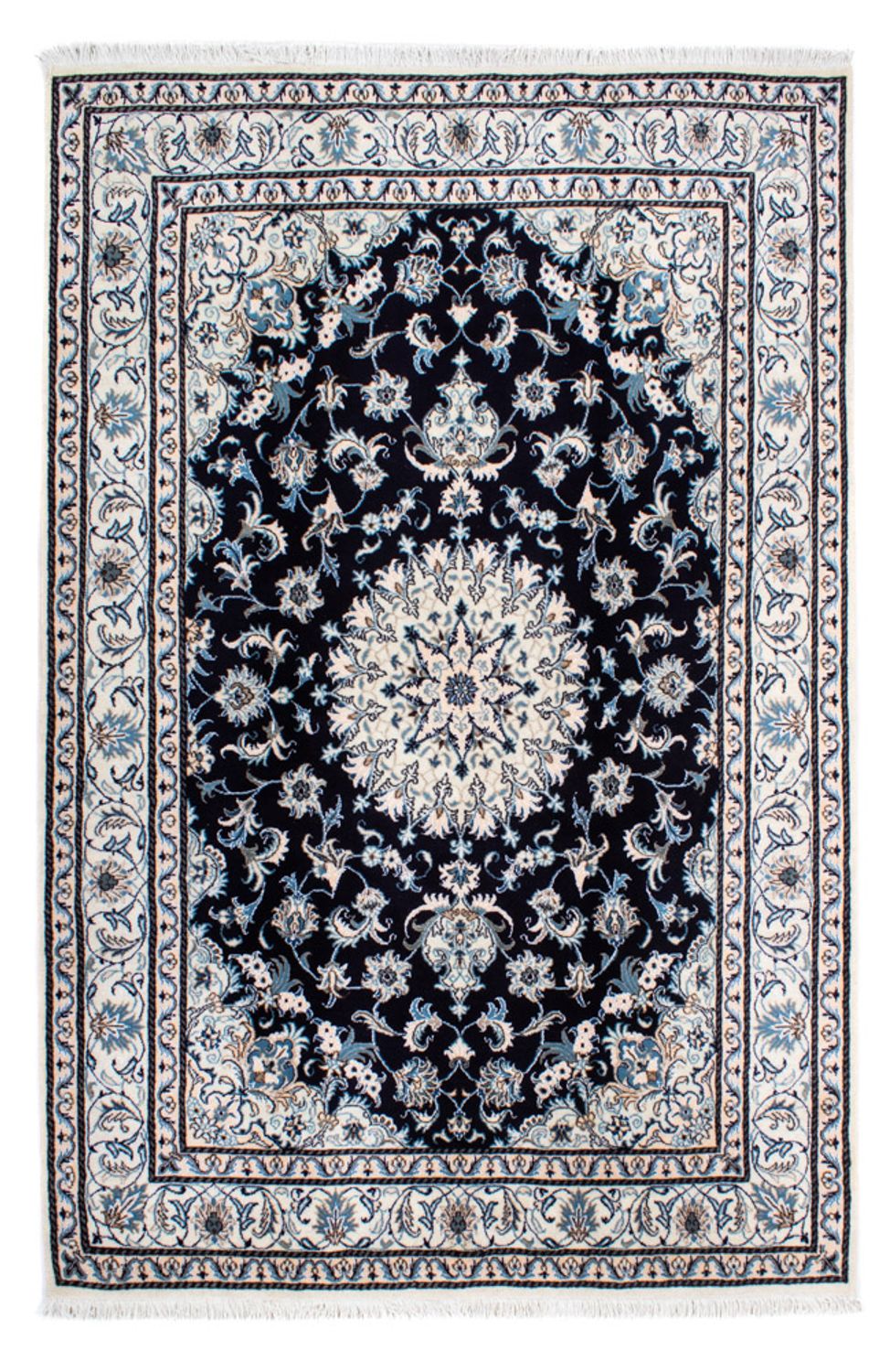 Perzisch tapijt - Nain - 239 x 166 cm - donkerblauw
