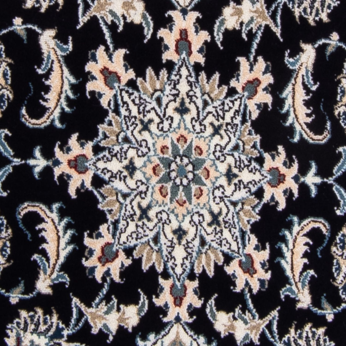 Loper Perzisch tapijt - Nain - 374 x 77 cm - donkerblauw