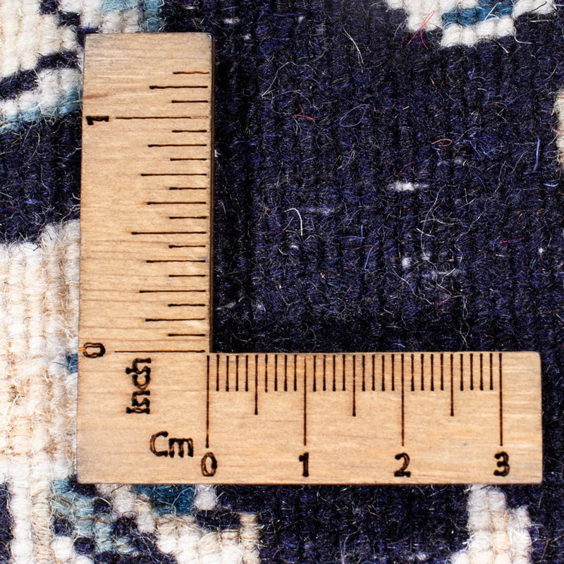 Loper Perzisch tapijt - Nain - 374 x 77 cm - donkerblauw