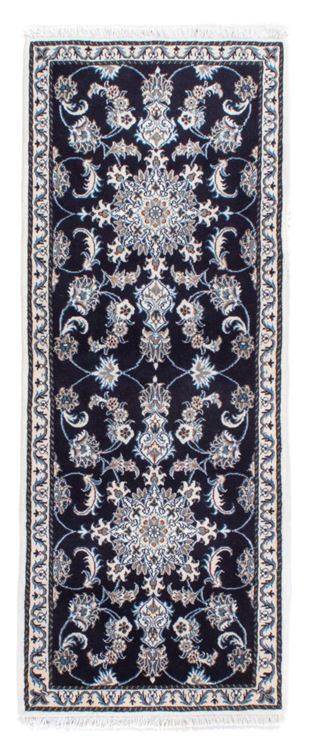 Loper Perzisch tapijt - Nain - 196 x 76 cm - donkerblauw