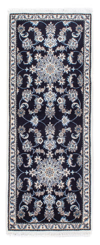 Loper Perzisch tapijt - Nain - 196 x 76 cm - donkerblauw