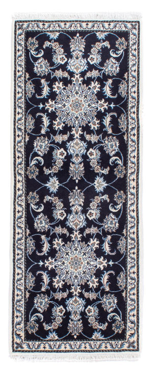 Loper Perzisch tapijt - Nain - 196 x 76 cm - donkerblauw