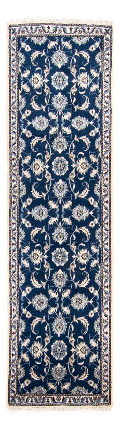 Loper Perzisch tapijt - Nain - 254 x 79 cm - donkerblauw