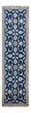 Loper Perzisch tapijt - Nain - 254 x 79 cm - donkerblauw