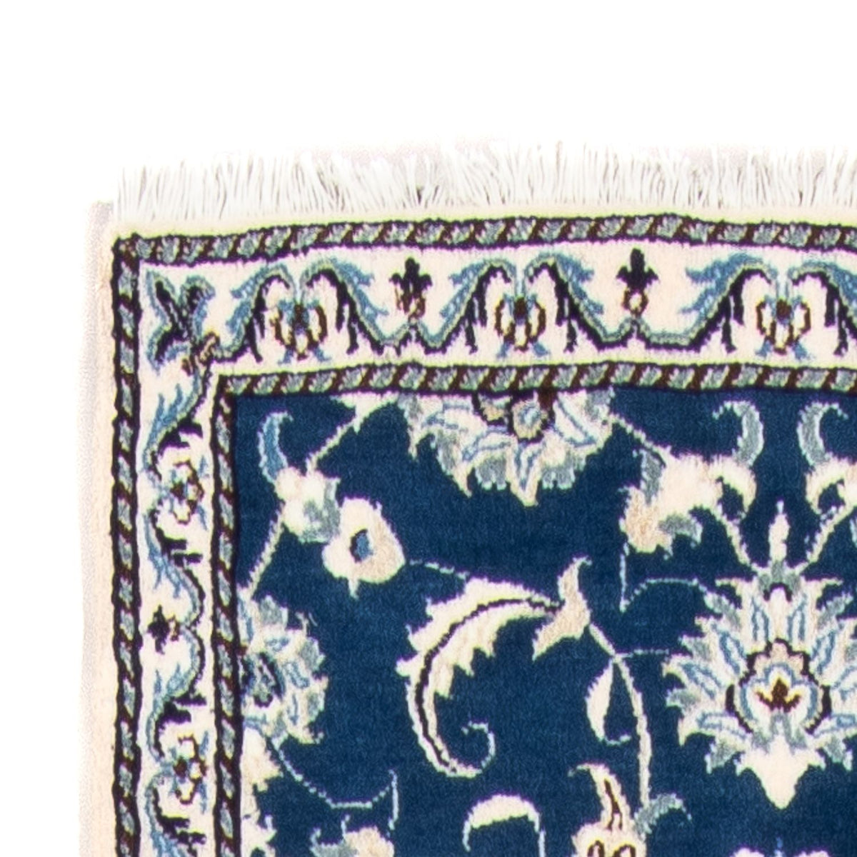Loper Perzisch tapijt - Nain - 254 x 79 cm - donkerblauw