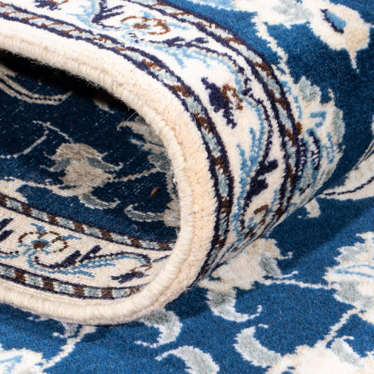 Loper Perzisch tapijt - Nain - 254 x 79 cm - donkerblauw