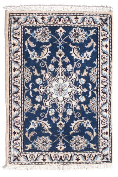Nain - 12La Tapijt 60x90cm - Perzisch tapijt - blauw