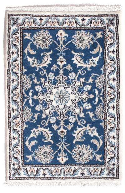 Nain - 12La Tapijt 60x90cm - Perzisch tapijt - blauw