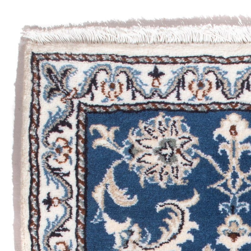 Perzisch tapijt - Nain - 90 x 60 cm - blauw