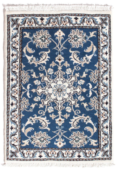 Nain - 12La Tapijt 60x90cm - Perzisch tapijt - blauw