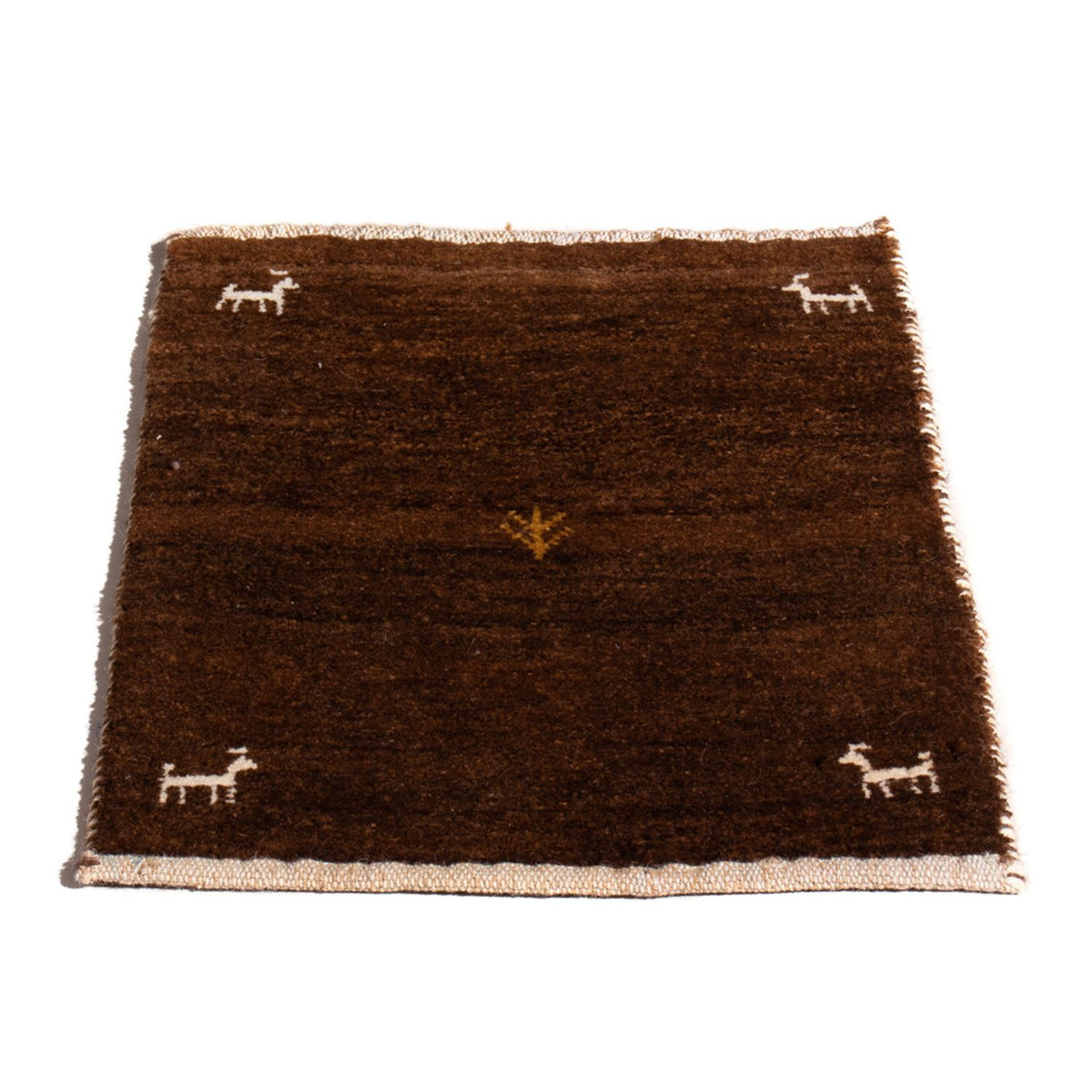 Gabbeh tapijt - Perzisch - 60 x 40 cm - donker camel