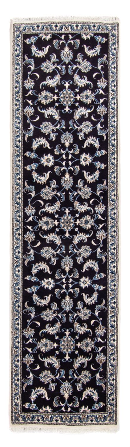 Loper Perzisch tapijt - Nain - 291 x 78 cm - donkerblauw