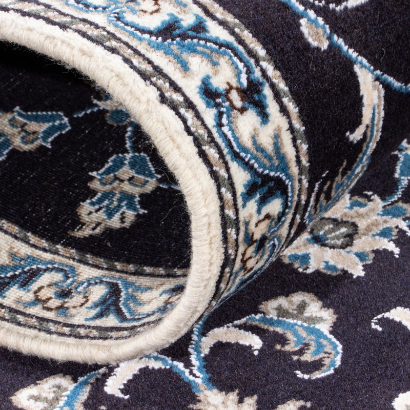 Loper Perzisch tapijt - Nain - 291 x 78 cm - donkerblauw