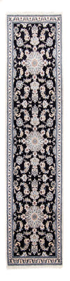 Loper Perzisch tapijt - Nain - 297 x 79 cm - donkerblauw