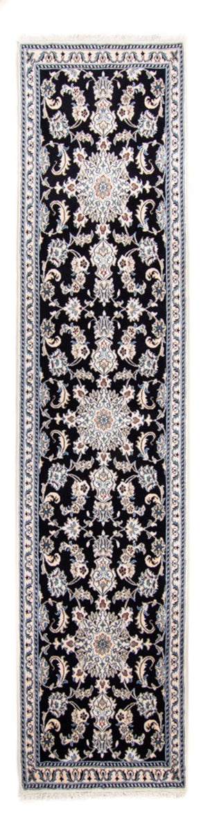 Loper Perzisch tapijt - Nain - 297 x 79 cm - donkerblauw