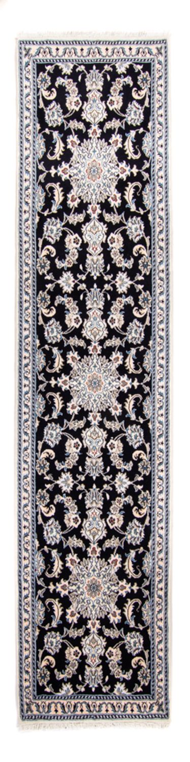 Loper Perzisch tapijt - Nain - 297 x 79 cm - donkerblauw