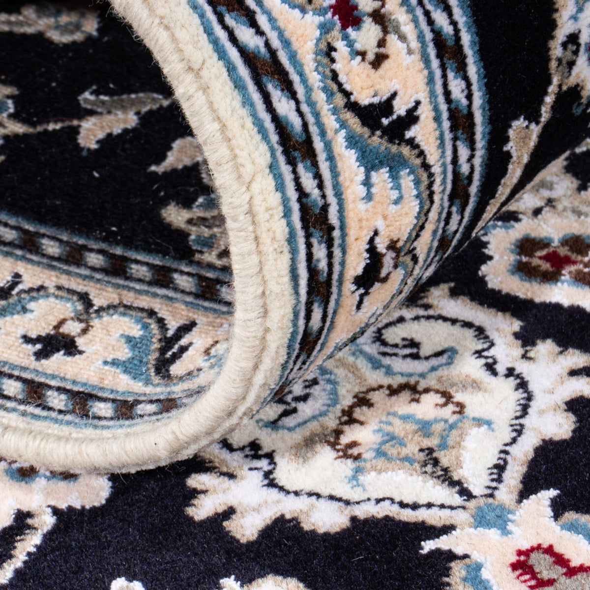 Loper Perzisch tapijt - Nain - 297 x 79 cm - donkerblauw