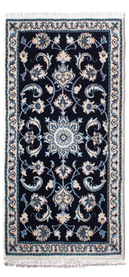 Perzisch tapijt - Nain - 136 x 68 cm - donkerblauw