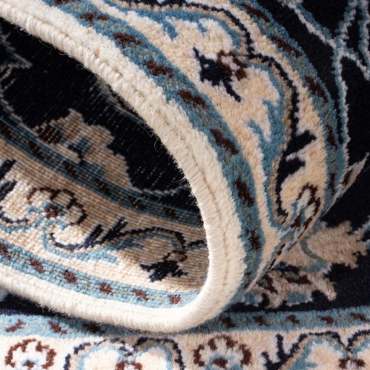 Perzisch tapijt - Nain - 136 x 68 cm - donkerblauw