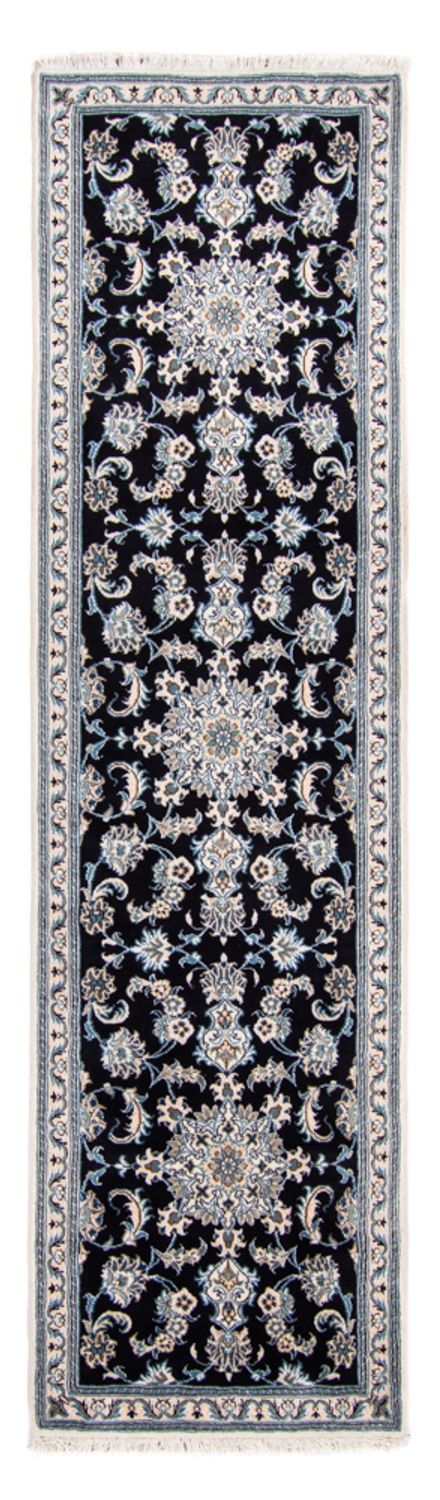 Loper Perzisch tapijt - Nain - 287 x 79 cm - donkerblauw