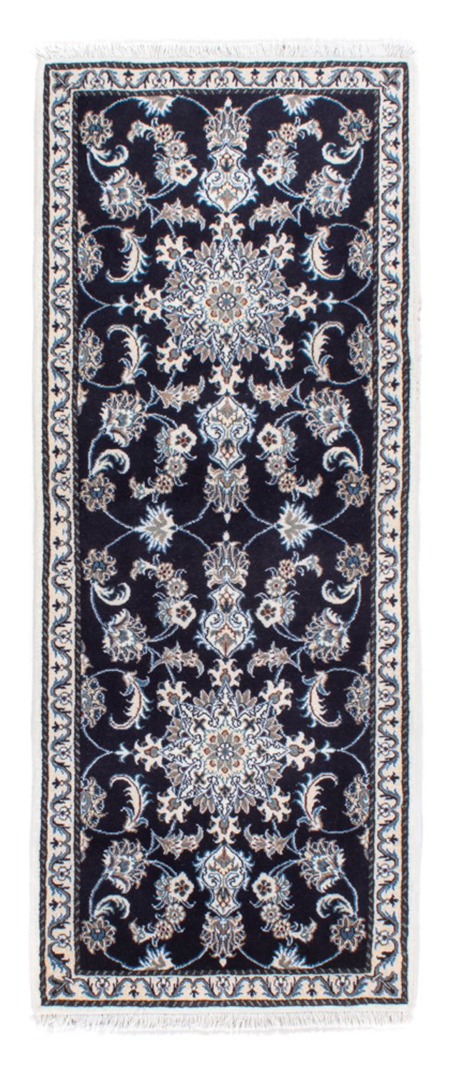 Loper Perzisch tapijt - Nain - 200 x 79 cm - donkerblauw