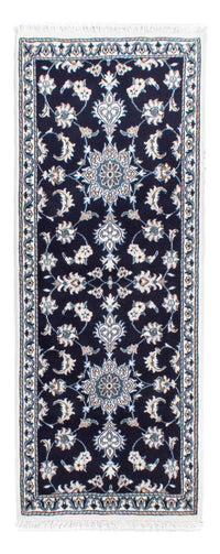 Loper Perzisch tapijt - Nain - 202 x 78 cm - donkerblauw