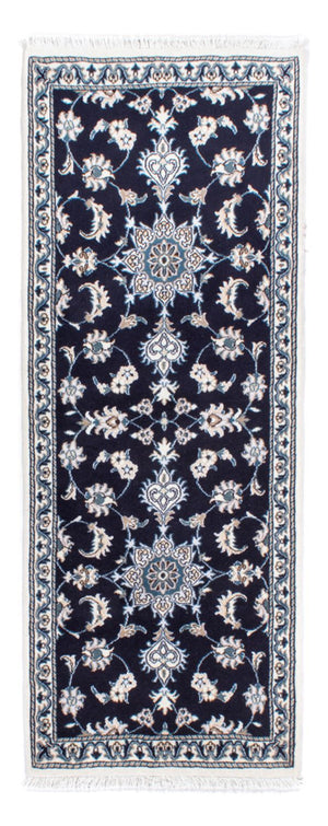 Loper Perzisch tapijt - Nain - 202 x 78 cm - donkerblauw