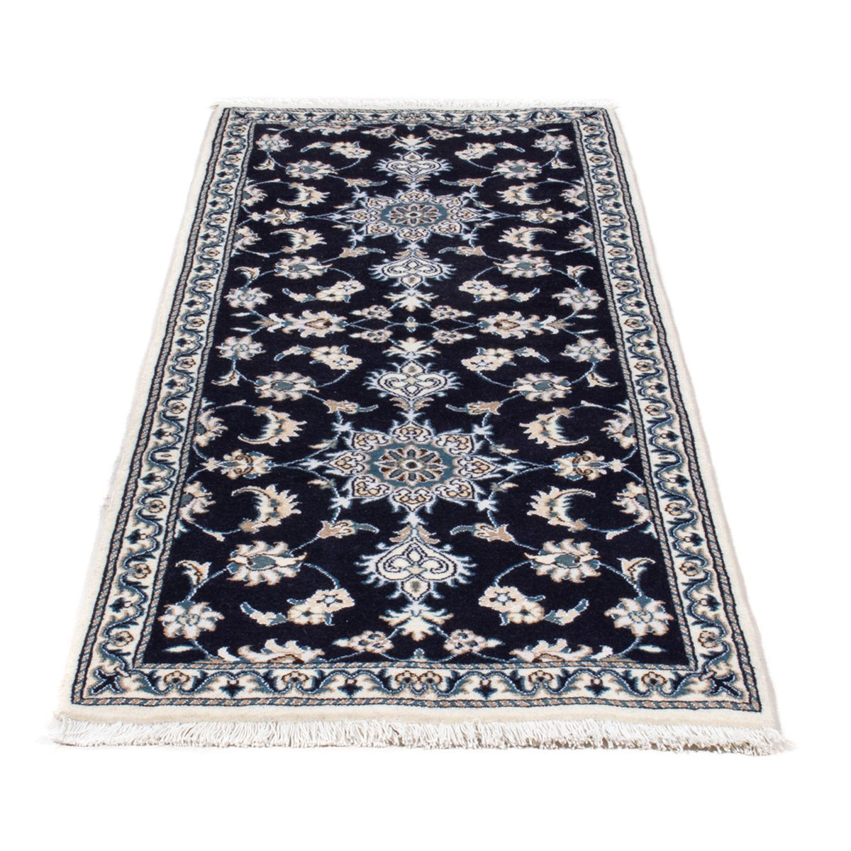 Loper Perzisch tapijt - Nain - 202 x 78 cm - donkerblauw