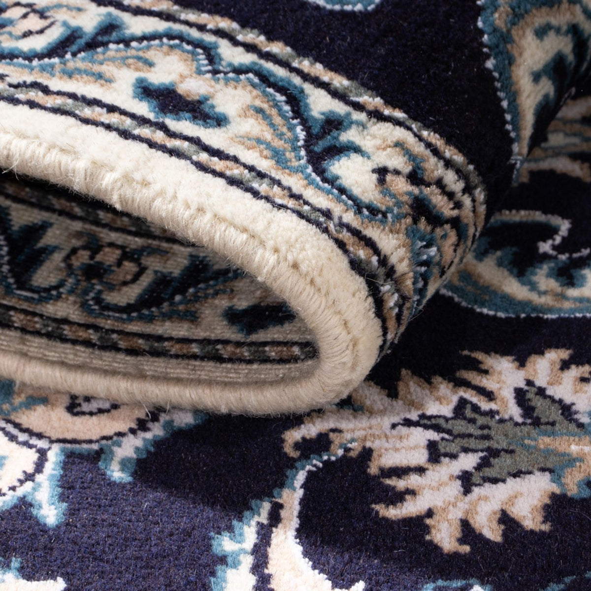 Perzisch tapijt - Nain - 141 x 72 cm - donkerblauw