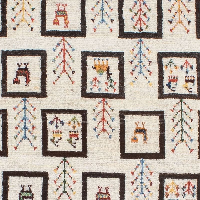 Loper Gabbeh Tapijt - Loribaft Perzisch - 199 x 87 cm - natuur