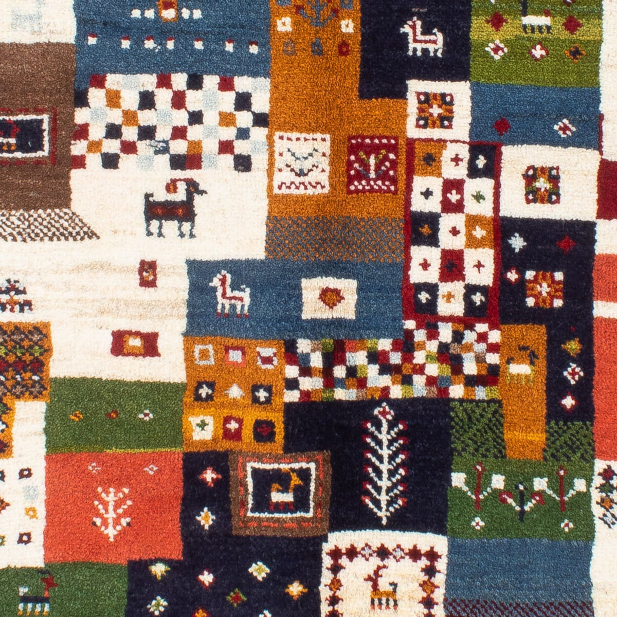 Gabbeh tapijt - Perzisch - 197 x 156 cm - blauw