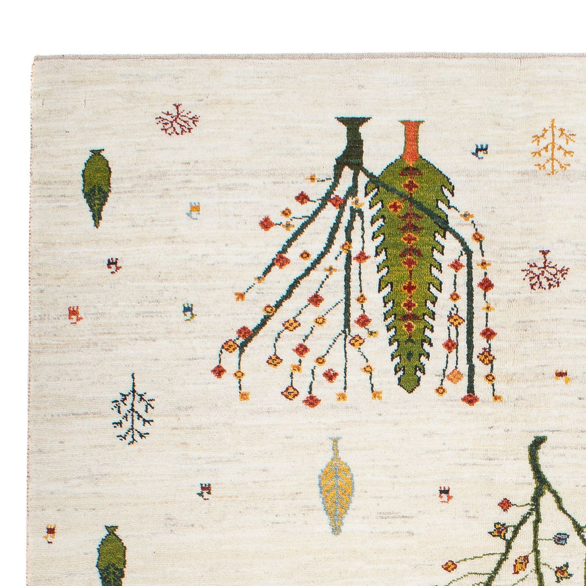 Gabbeh Tapijt - Loribaft Perzisch - 198 x 155 cm - natuur