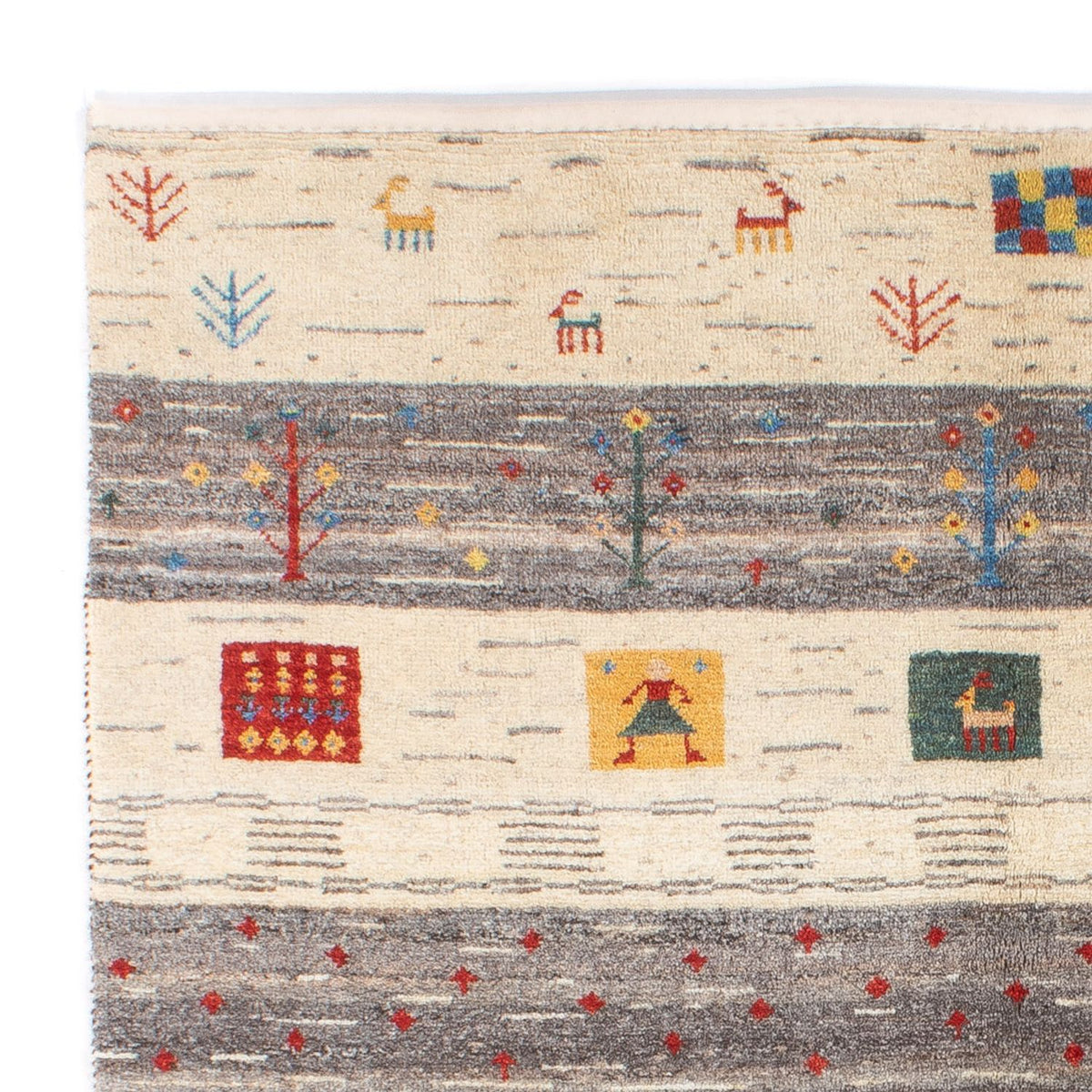 Gabbeh tapijt - Perzisch - 187 x 148 cm - natuur