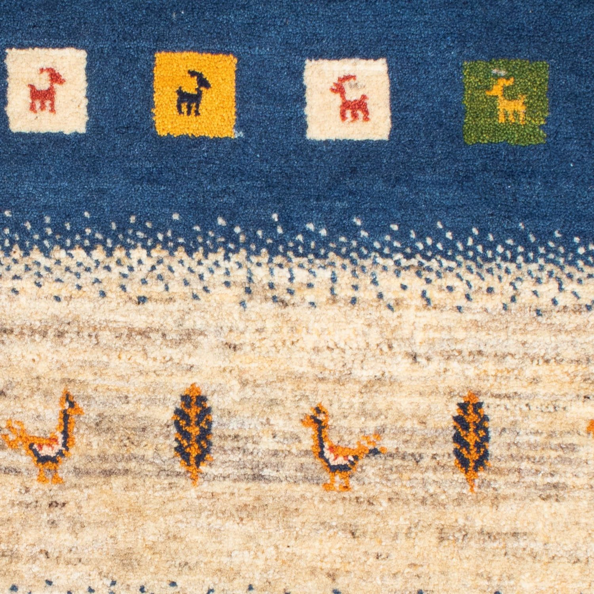 Gabbeh tapijt - Perzisch - 123 x 85 cm - veelkleurig