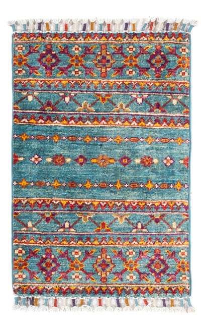Ariana Tapijt 40x61cm - Oosters Tapijt - turkoois