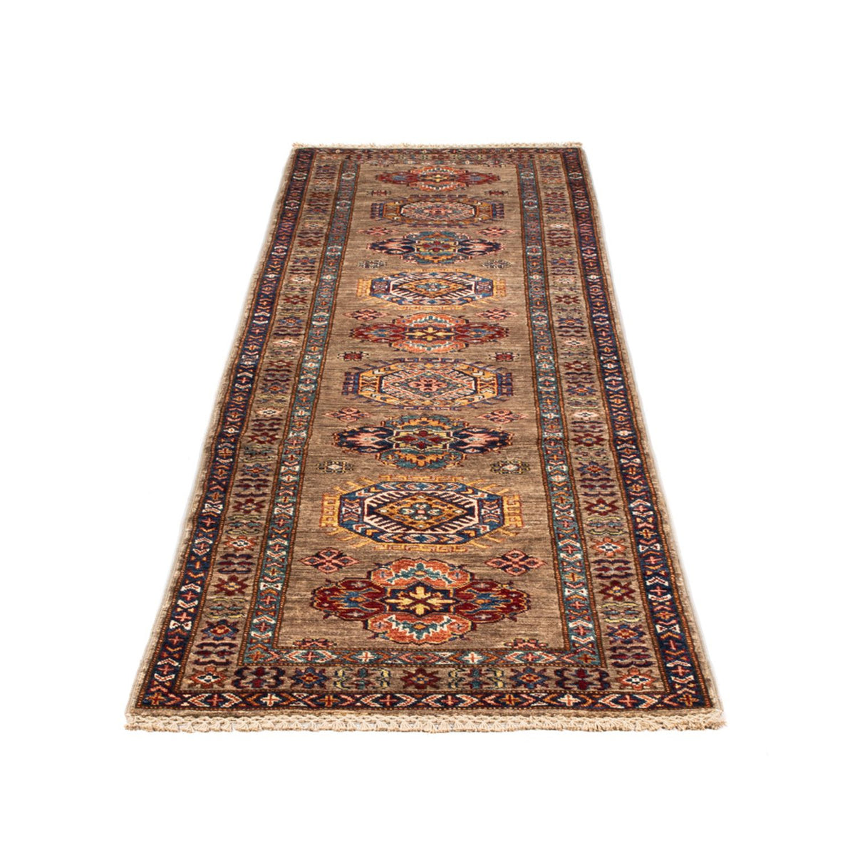 Loper Ziegler Tapijt - Kazak - 254 x 79 cm - natuur