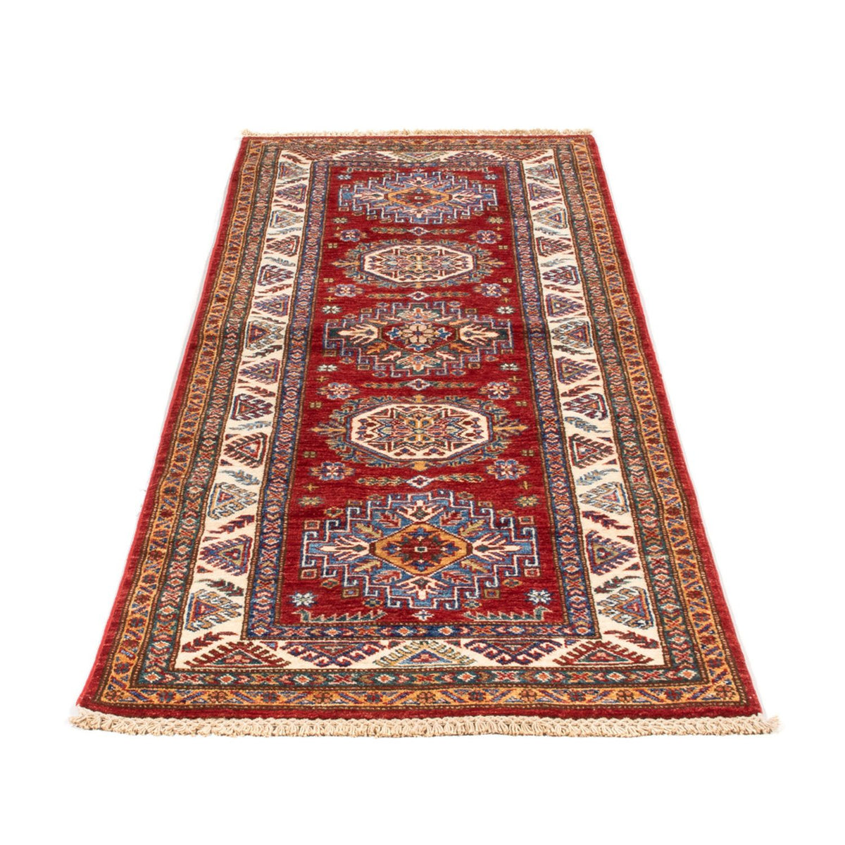 Loper Ziegler Tapijt - Kazak - 203 x 81 cm - rood