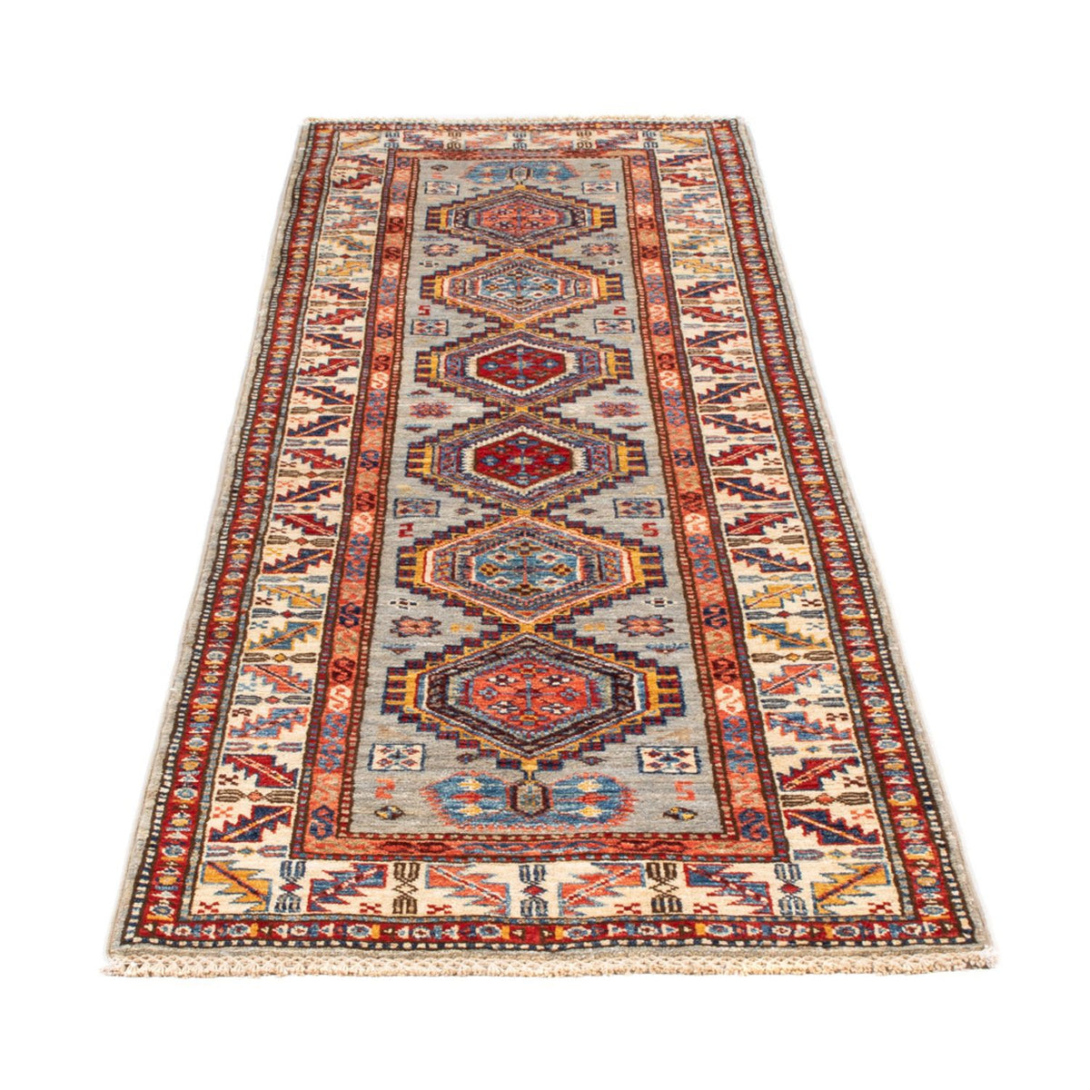 Loper Ziegler Tapijt - Kazak - 228 x 74 cm - lichtblauw