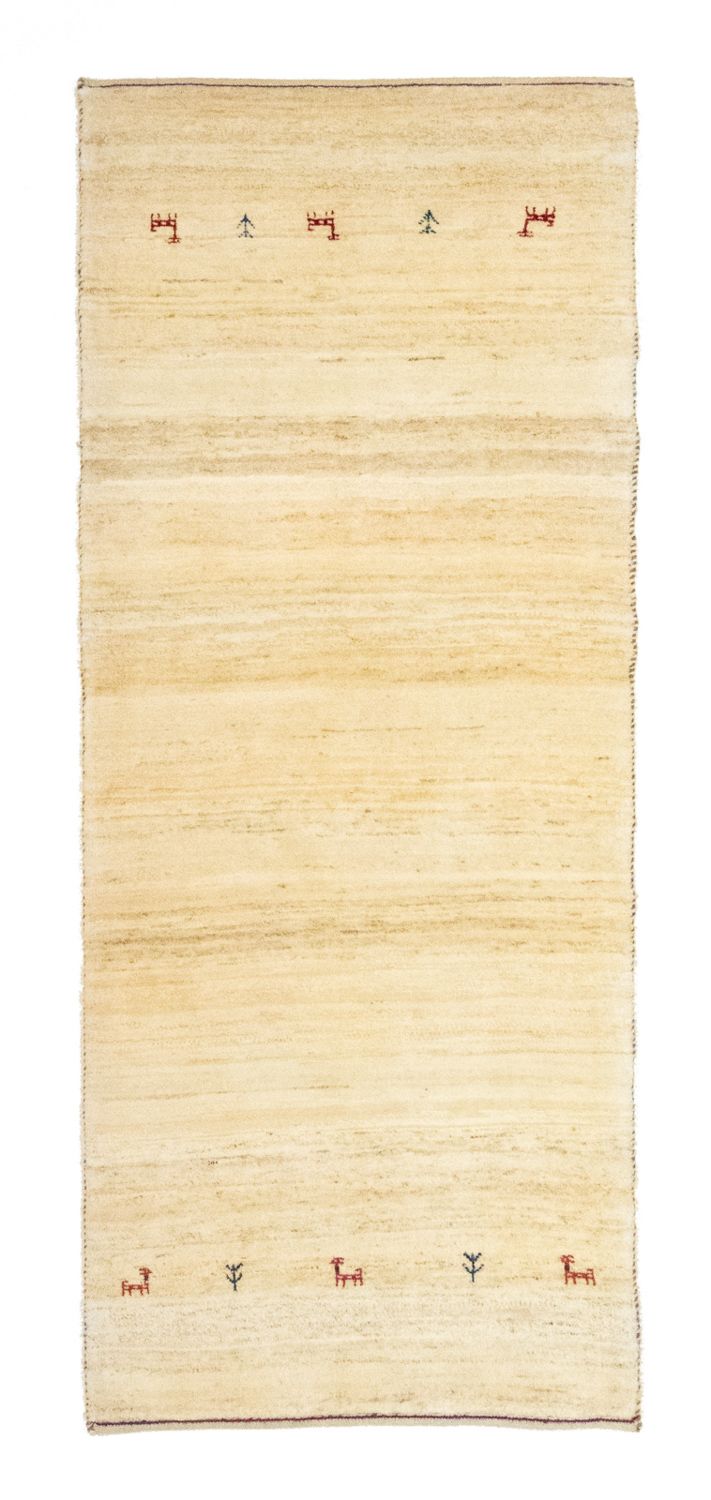 Loper Gabbeh tapijt - Perzisch - 215 x 75 cm - beige