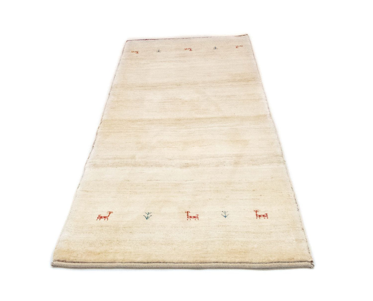 Loper Gabbeh tapijt - Perzisch - 215 x 75 cm - beige