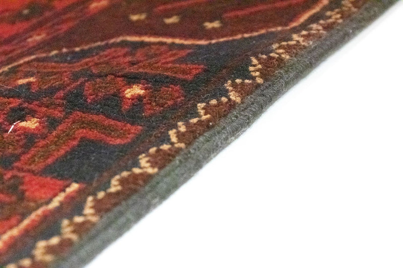 Loper Afghaans tapijt - Kunduz - 295 x 75 cm - rood