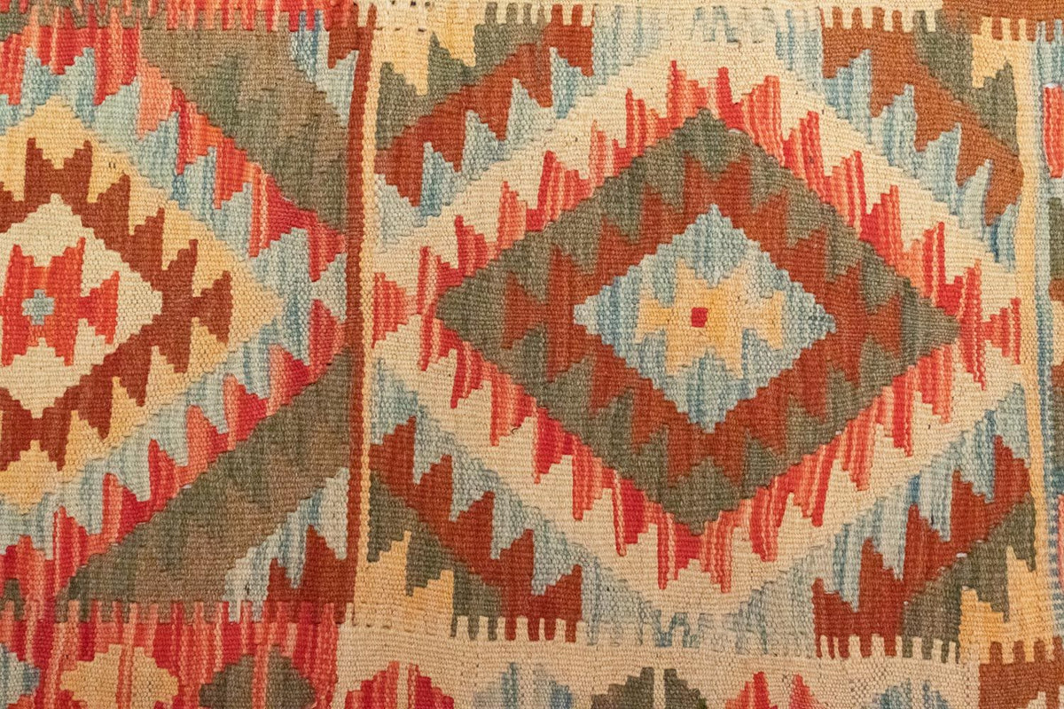 Loper Kelim tapijt - Oosters - 395 x 84 cm - bruin