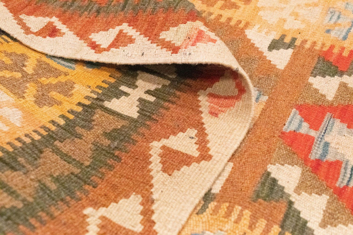 Loper Kelim tapijt - Oosters - 390 x 85 cm - bruin