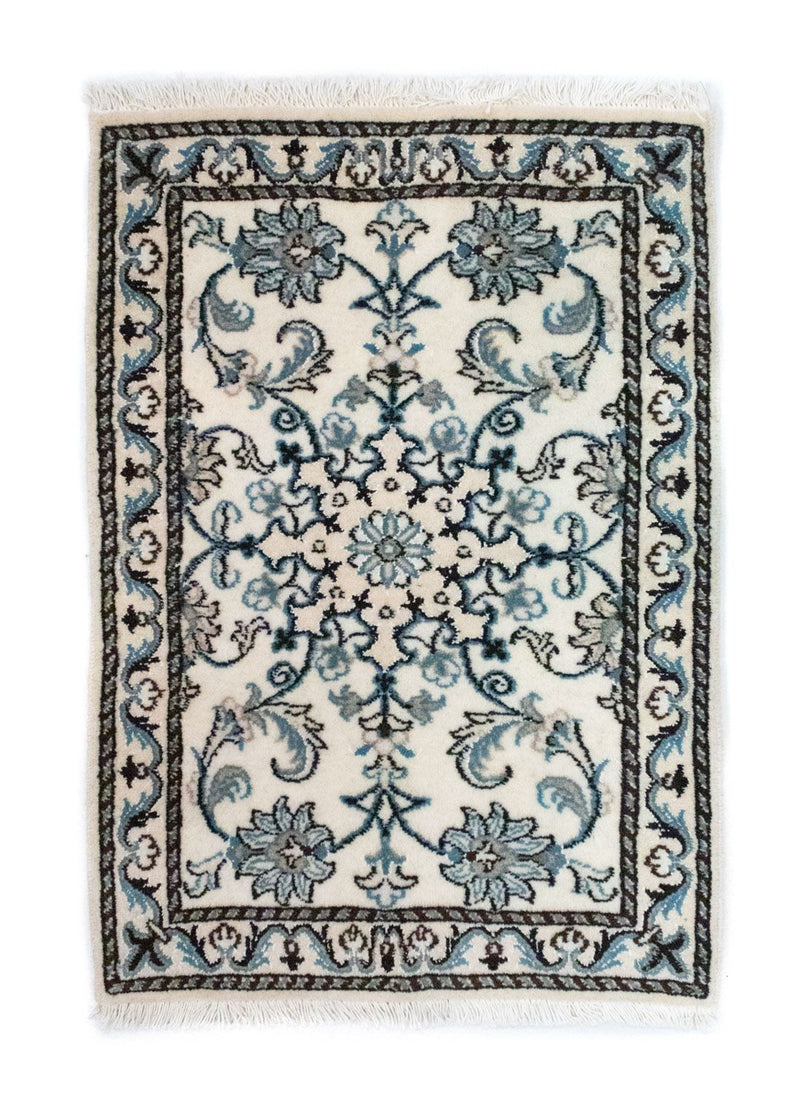 Perzisch tapijt - Nain - 82 x 54 cm - natuurlijk wit