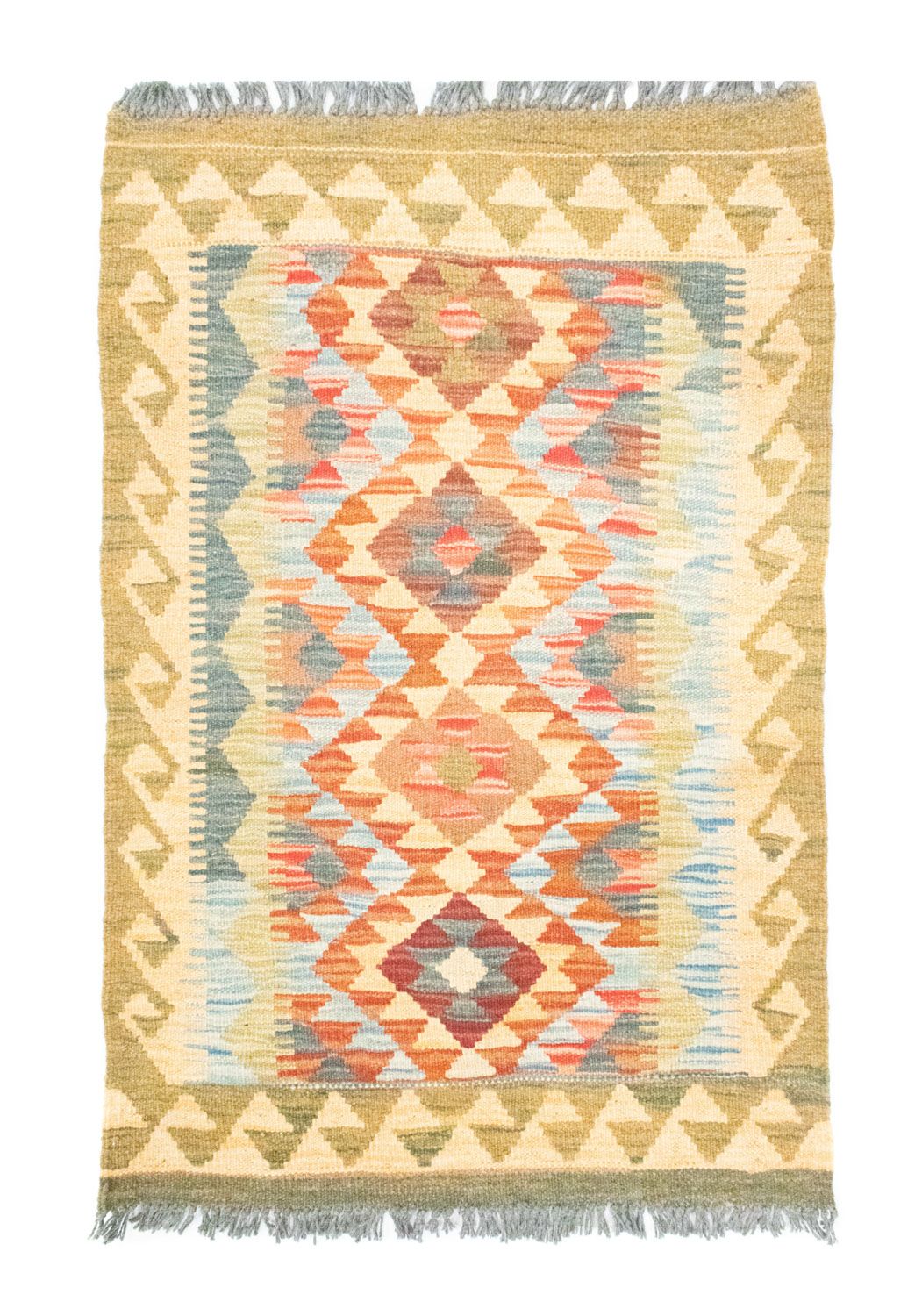 Kelim tapijt - Oosters - 90 x 60 cm - beige